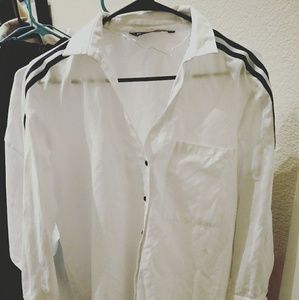 zara white blouse shirt